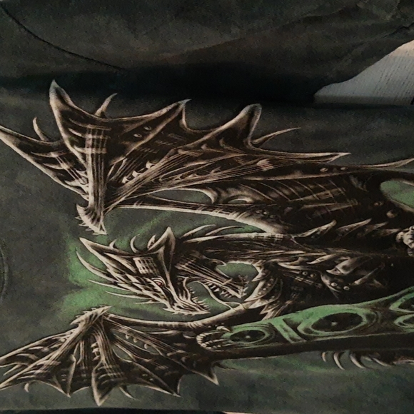 The Mountain Electric Dragon Tee T-Shirt, Dark Green, Adult Small - Picture 2 of 9
